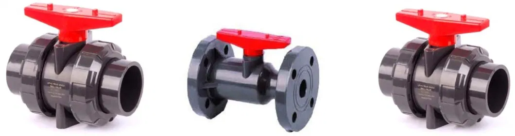 High-Quality PVC Double Union Flanged Ball Valve Durable True Union Ball Valve for Various Applications