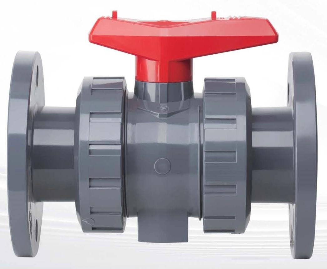 High-Quality PVC Double Union Flanged Ball Valve Durable True Union Ball Valve for Various Applications